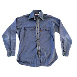 Vintage Levi's Medium Blue Stitched Denim Like Shirt